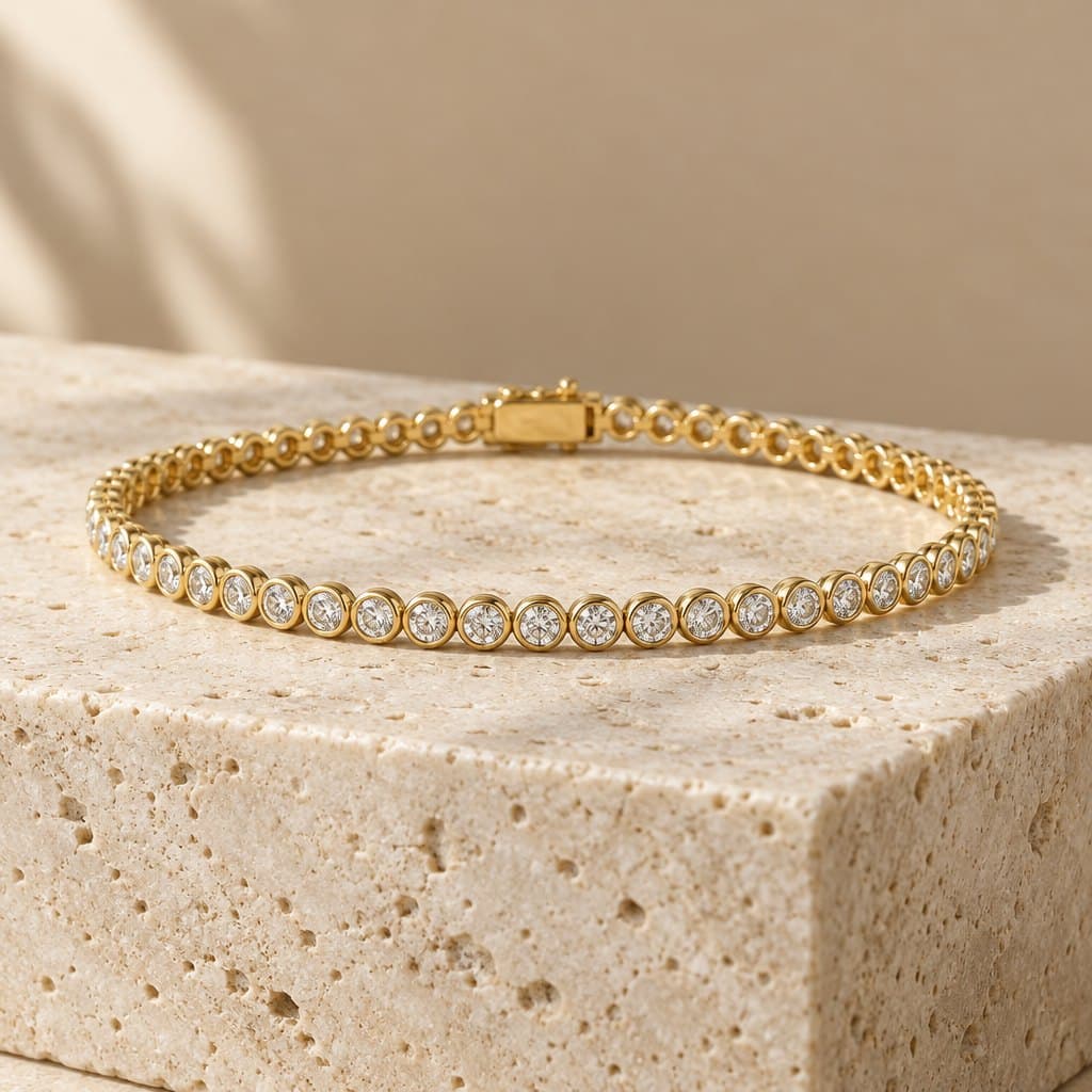 Design render of the Thread bezel tennis bracelet