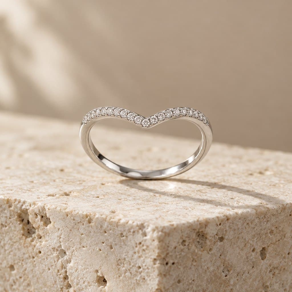 Design render of the Whisper contour wedding band